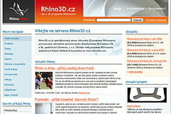 Rhino3D.cz – titulní stránka
