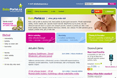 BabyPortal.cz – titulní stránka