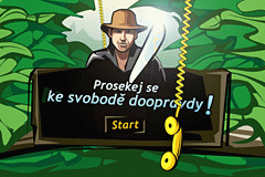 Prosekej se ke svobodě – úvodní obrazovka