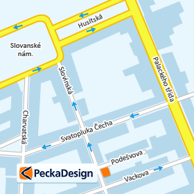 Mapa umístění sídla PeckaDesign