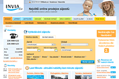 Invia.cz - titulní stránka