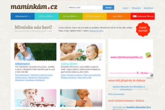 Maminkám.cz - titulní stránka