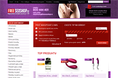 FreeSexShop.cz - Titulní stránka