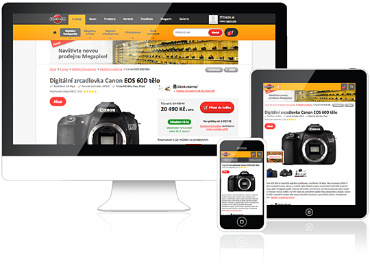 Responzivní design na Megapixelu