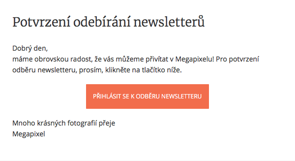 Přihlášení k newsletteru