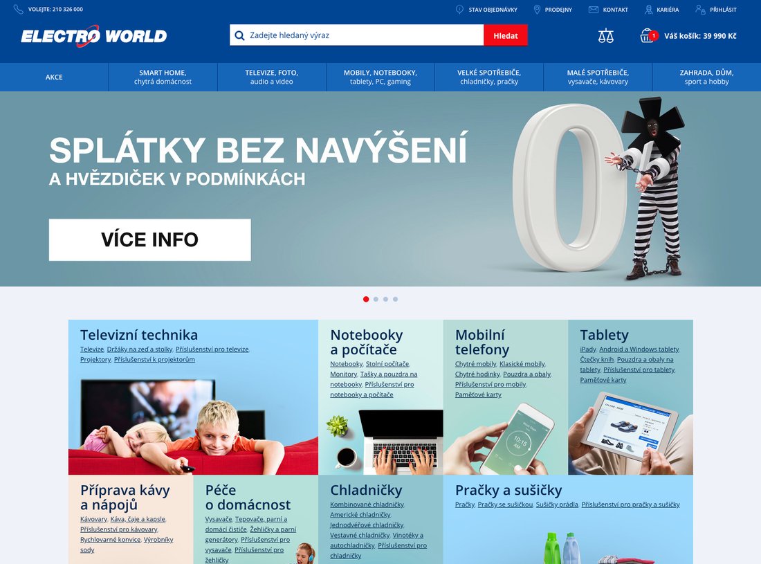 Náhled Electro World na počítači