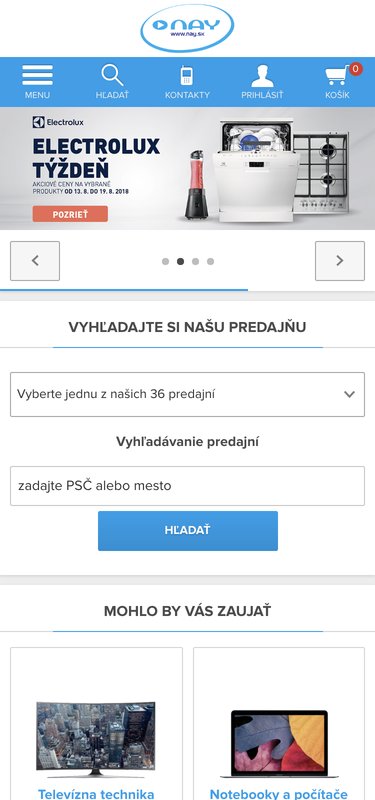 Náhled NAY na mobilu