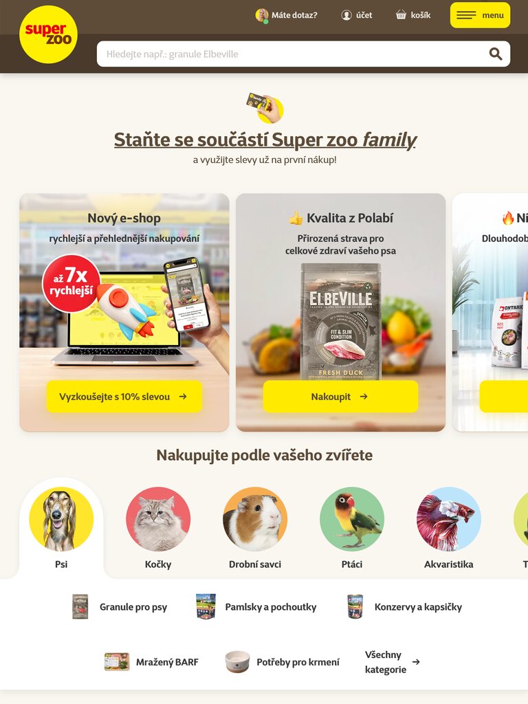 Náhled SUPER ZOO na tabletu