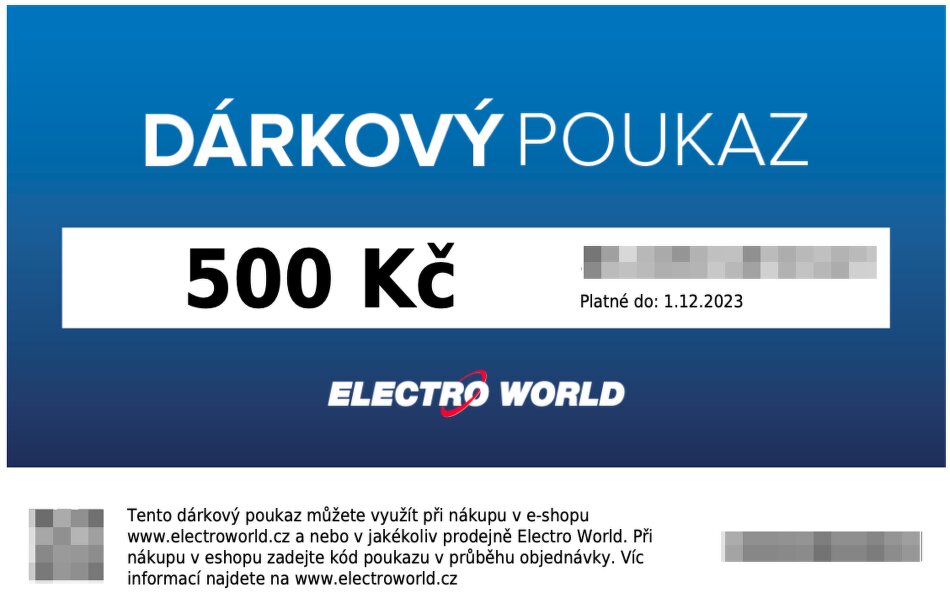 Dárkový poukaz ElectroWorld.cz