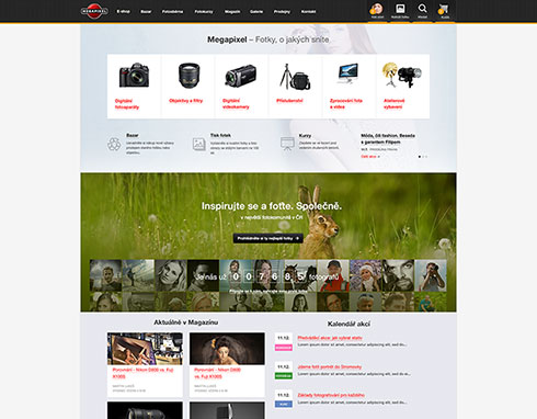 Po více než roce práce spouštíme už třetí verzi webu Megapixel, zároveň je to první projekt na novém enginu.
