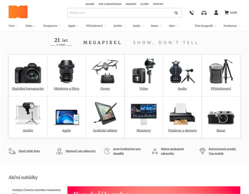 Spustili jsme již 4. verzi webu Megapixel.cz v duchu jejich sloganu: „SHOW, DON’T TELL.“