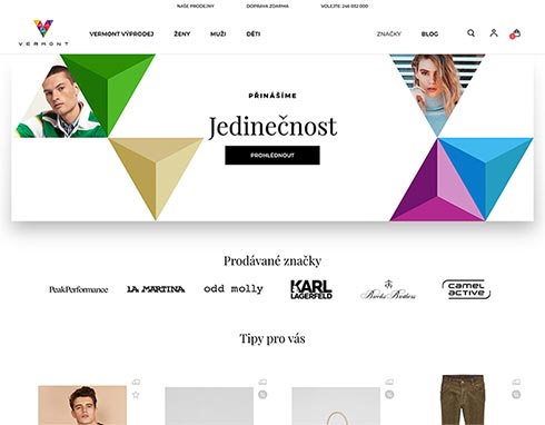 Spustili jsme nový e-shop s prémiovými módními značkami – Vermont.cz, Vermont.sk a Vermont.hu.